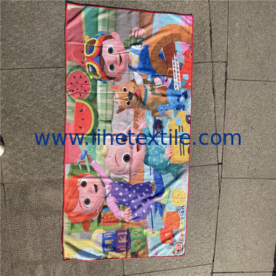 High quality promotional light weight printed towel sandfree custom logo wholesale cartoon kids beach towel