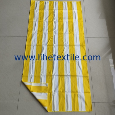 Hawaii friendly  microfiber beach towel yellow striped yarn dyed beach towel sublimation stripe beach towel