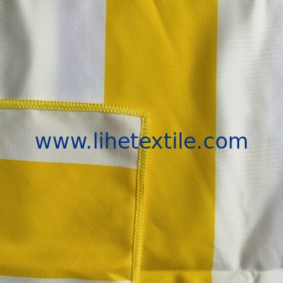Hawaii friendly  microfiber beach towel yellow striped yarn dyed beach towel sublimation stripe beach towel