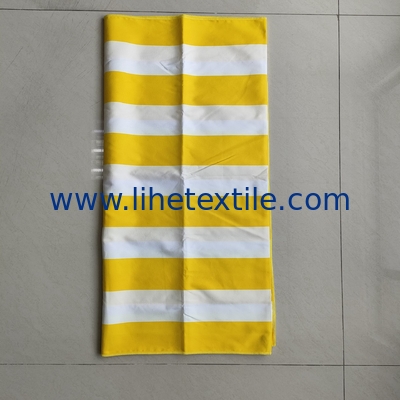 Hawaii friendly  microfiber beach towel yellow striped yarn dyed beach towel sublimation stripe beach towel