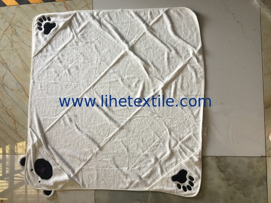Clean and hygienic organic bamboo hooted baby bath towel wholesale white baby bath towel hooded