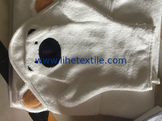 Clean and hygienic organic bamboo hooted baby bath towel wholesale white baby bath towel hooded