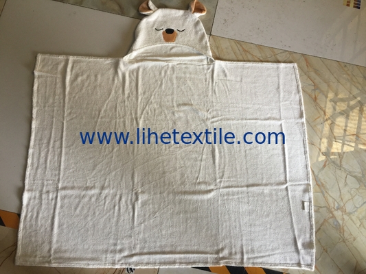Hotsale high water absorption soft fabric kids white bamboo fiber  bath towels baby towel with hood animal