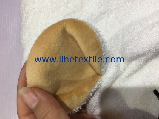 Hotsale high water absorption soft fabric kids white bamboo fiber  bath towels baby towel with hood animal