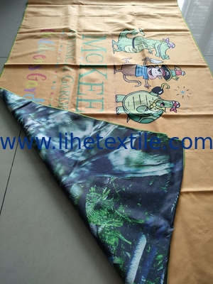 wholesale  double side print microfiber custom print summer sand free cartoon animal quick dry  beach towel