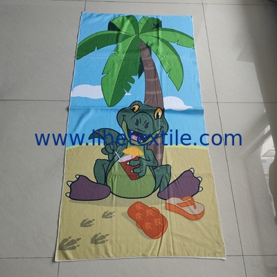 wholesale quality microfiber custom print sand free beach towel organic cartoon summer children beach towel