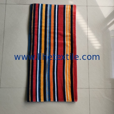 Amazon hot sale 100% cotton custom designer print with logo sublimation beach towels oversized stripe beach towel