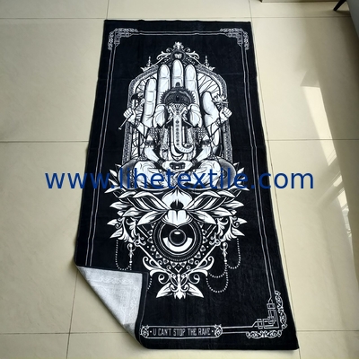 New design 100% cotton summer luxury custom designer print with logo sublimation custom beach towel