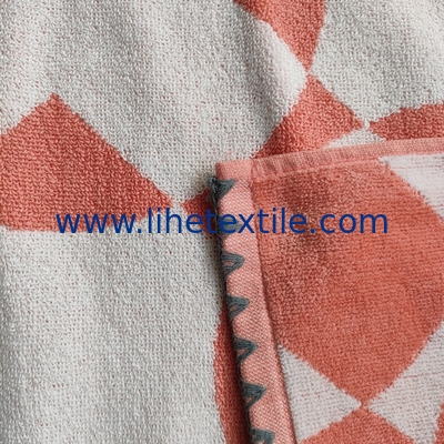 Oversized  100% cotton yarn-dyed jacquard organic beach towel custom sublimation luxury beach towel