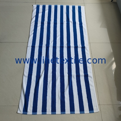 wholesale 100% cotton bath towel sublimation custom designer woven beach towel with logo stripe beach towel