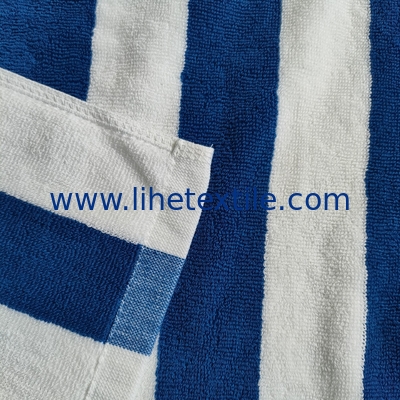 wholesale 100% cotton bath towel sublimation custom designer woven beach towel with logo stripe beach towel