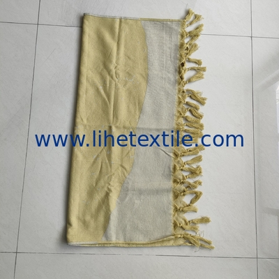 wholesale light weight beach towel polyester cotton with tassel custom oversized recycled  turkish beach towel