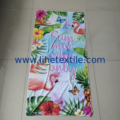 2021 best selling light weight beach towel custom animal flamingo flower pattern beach towel custom beach towel