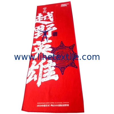 Environmental friendly microfiber red light weight beach towel custom print beach towel with logo