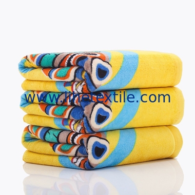 Cheap Promotional Custom Logo cotton Printed Beach Towels