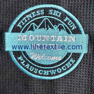 Personalised custom microfiber waffle embroidery beach towel with logo