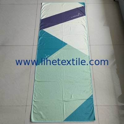 summer quick dry recycled plastic custom sublimation printed suede microfiber waffle sand free beach towel microfibre