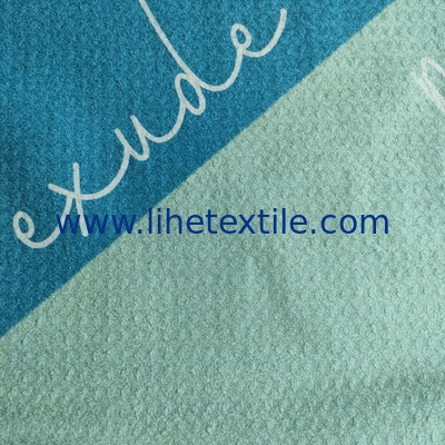 summer quick dry recycled plastic custom sublimation printed suede microfiber waffle sand free beach towel microfibre