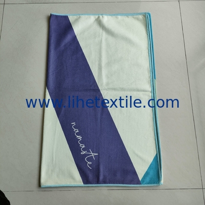 summer quick dry recycled plastic custom sublimation printed suede microfiber waffle sand free beach towel microfibre