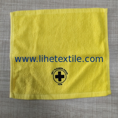 China supplier 30*30cm face towel embroidered logo