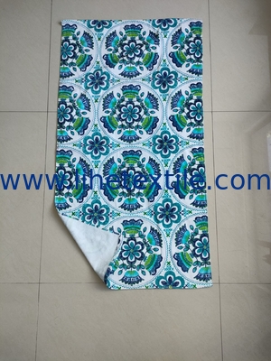 wholesale 100% cotton small MOQ soft feel high quality promotional souvenir custom digital printing cotton velour beach