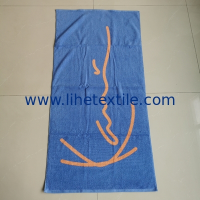 High quality Custom Logo Jacquard towel designs 100% cotton beach towels