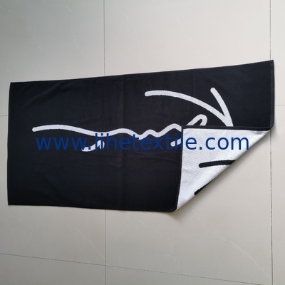 High quality Custom Logo Jacquard towel designs 100% cotton beach towels