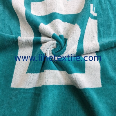 High quality 100% cotton Custom Jacquard beach towel With Logo