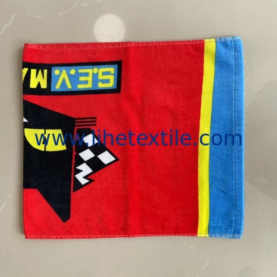 wholesale 100% cotton small MOQ soft feel high quality promotional custom digital printing cotton velour beach towel