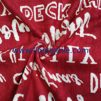 personal custom 100% cotton jacquard beach towel with logo