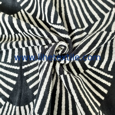 high quality thick complex pattern cotton terry loop jacquard beach towel with tassel