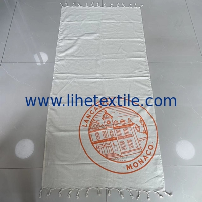 Turkish Recycled Beach Towel Tassel Cotton Custom Logo Beach Towel Cotton With Logo