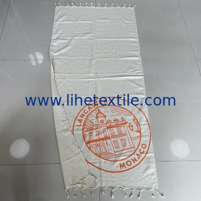 Turkish Recycled Beach Towel Tassel Cotton Custom Logo Beach Towel Cotton With Logo