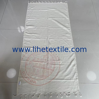 Turkish Recycled Beach Towel Tassel Cotton Custom Logo Beach Towel Cotton With Logo
