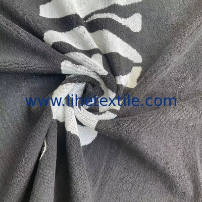 100% cotton jacquard bath towel custom logo velour woven jacquard beach towel
