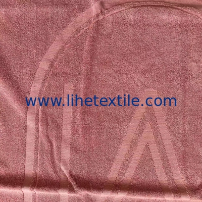 Plain Dyed Custom Pattern Beach Towel With Embossed Logo and Tassel