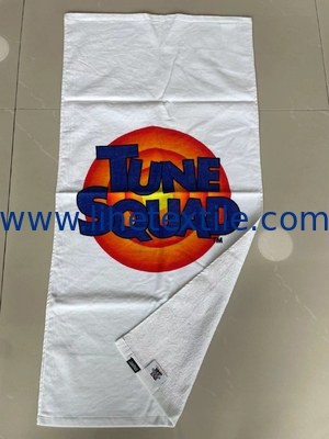 Cheap Promotional Custom Logo cotton White Printed Beach Towels