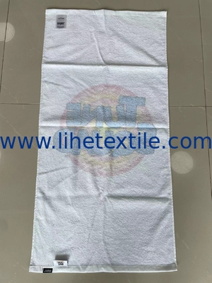 Cheap Promotional Custom Logo cotton White Printed Beach Towels