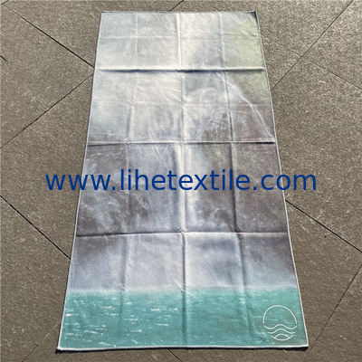 Wholesale Light Weight microfiber suede custom print sand free beach towel