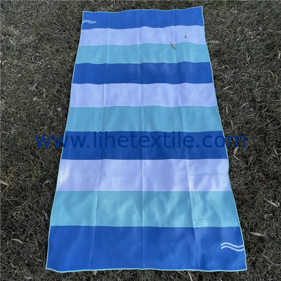 Recycled manufacturer Waffle beach towel wholesale printed striped beach with logo