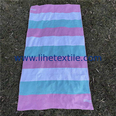 Recycled manufacturer Waffle beach towel wholesale printed striped beach with logo