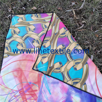wholesale microfiber custom digital print dog pattern towel beach sand free beach towel