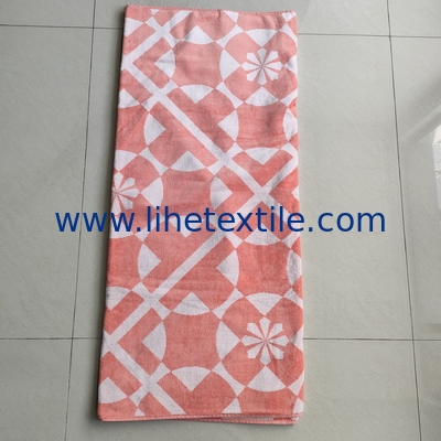 Hot selling Yarn dyed jacquard Customized Single velvet cotton soft beach bath towel