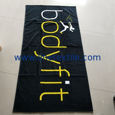 Custom Logo 100% Cotton Thick Bath Beach Printed Towel
