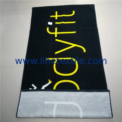 Custom Logo 100% Cotton Thick Bath Beach Printed Towel