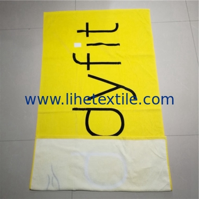 Custom Logo 100% Cotton Thick Bath Beach Printed Towel