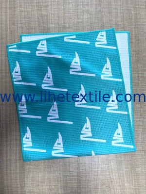 Wholesale High Quality microfiber waffle printed beach towel
