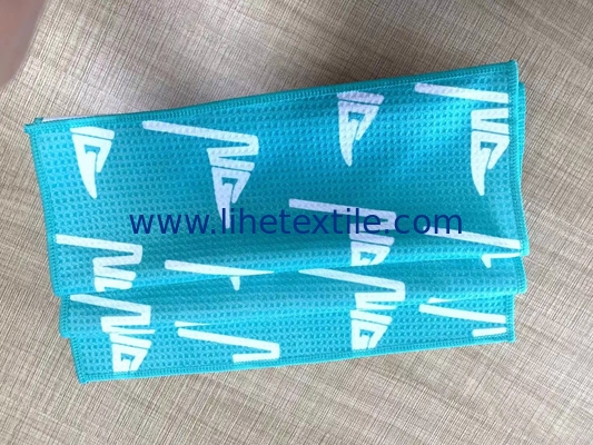 Wholesale High Quality microfiber waffle printed beach towel