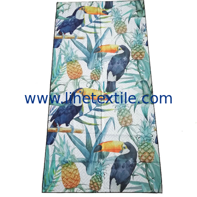 Rpet Low MOQ recycled plastic fiber high absorbent microfiber waffle beach towel