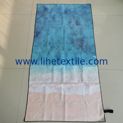 customized artwork and logo printed Sand free suede Microfibre quick dry Beach Towel